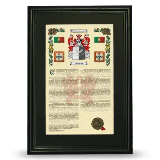 Gregorios Deluxe Armorial Framed - Black