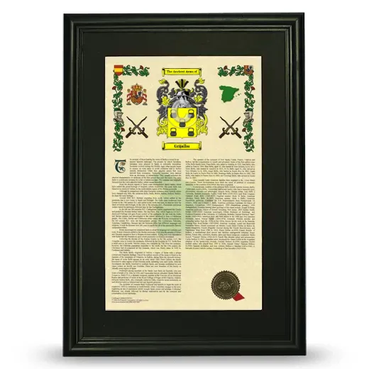 Grijalba Deluxe Armorial Framed - Black