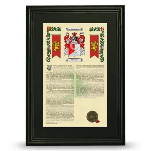 Grocott Deluxe Armorial Framed - Black