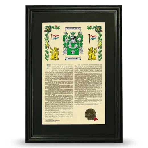 Groenewald Deluxe Armorial Framed - Black