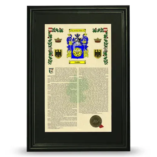 Guider Deluxe Armorial Framed - Black
