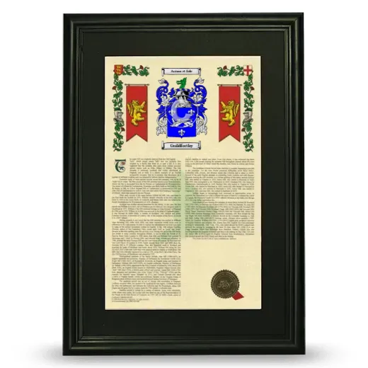Guildforthy Deluxe Armorial Framed - Black