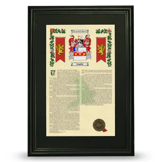 Gumble Deluxe Armorial Framed - Black