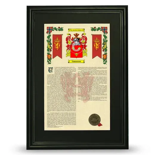 Gunnarson Deluxe Armorial Framed - Black
