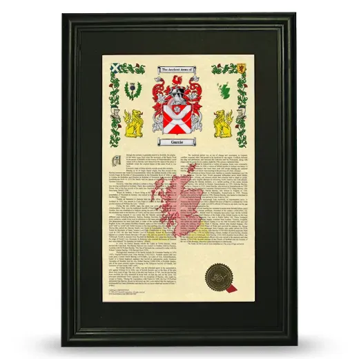 Gurrie Deluxe Armorial Framed - Black