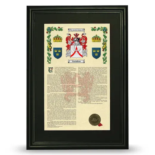Gustafson Deluxe Armorial Framed - Black