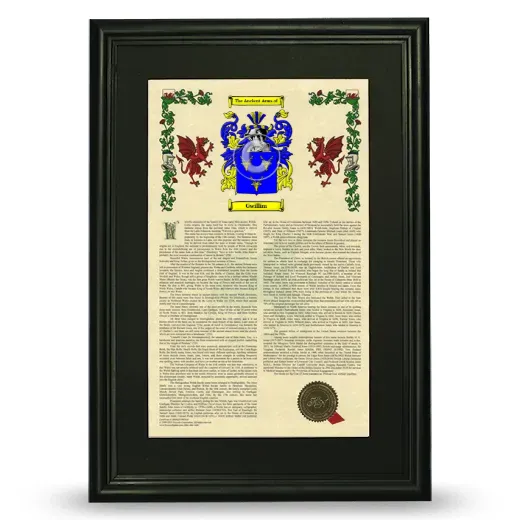 Gwillim Deluxe Armorial Framed - Black