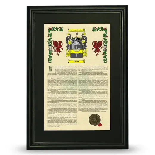 Gwink Deluxe Armorial Framed - Black