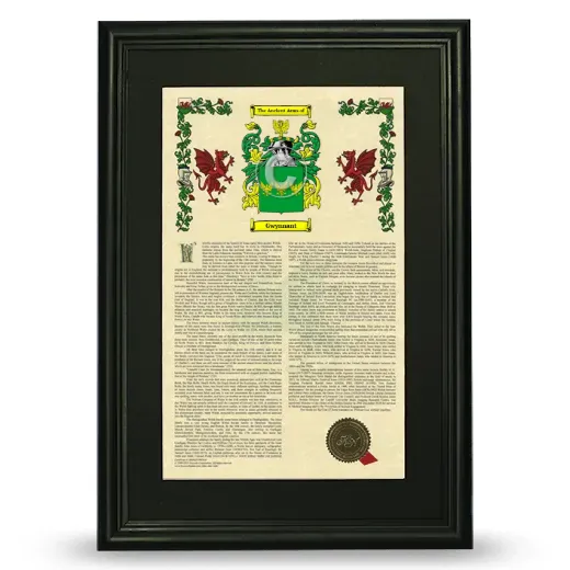 Gwynnant Deluxe Armorial Framed - Black