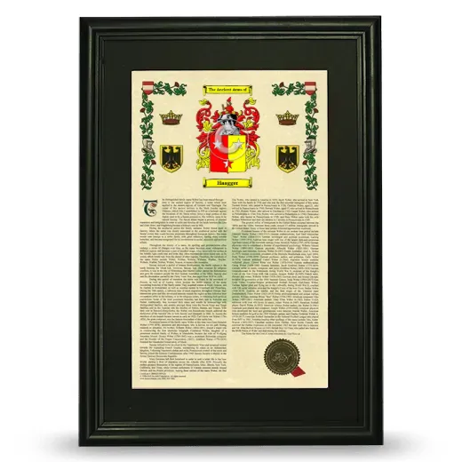 Haagger Deluxe Armorial Framed - Black