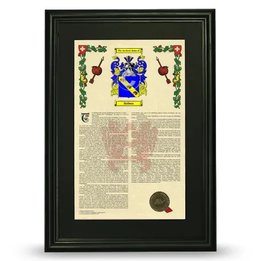 Habers Deluxe Armorial Framed - Black