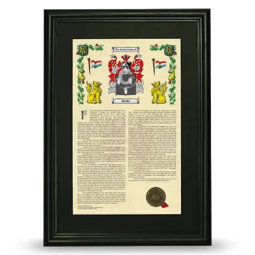 Hacks Deluxe Armorial Framed - Black