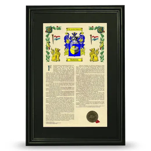 Hackstein Deluxe Armorial Framed - Black