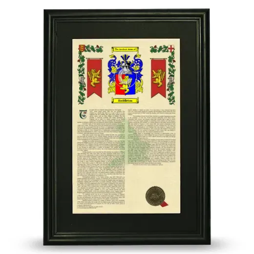 Haddleton Deluxe Armorial Framed - Black