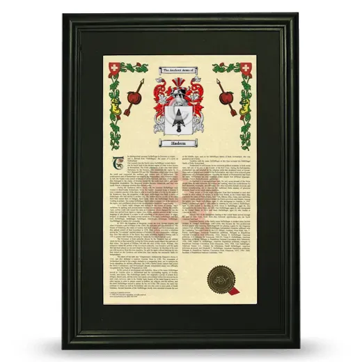 Hadern Deluxe Armorial Framed - Black