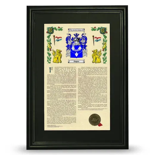 Hagen Deluxe Armorial Framed - Black