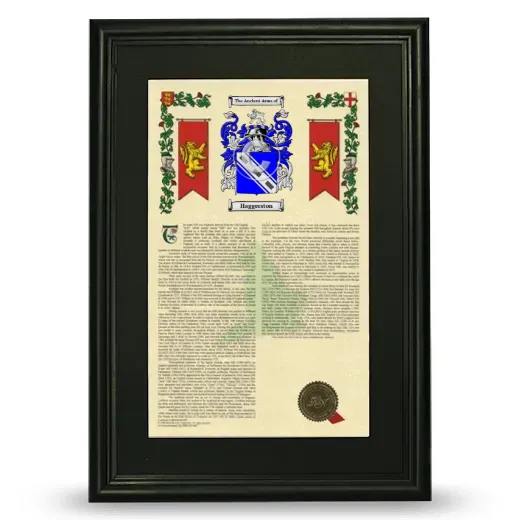 Haggerston Deluxe Armorial Framed - Black