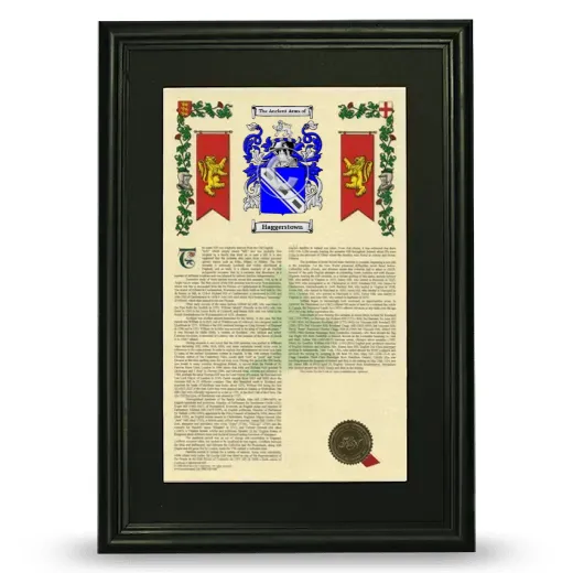Haggerstown Deluxe Armorial Framed - Black