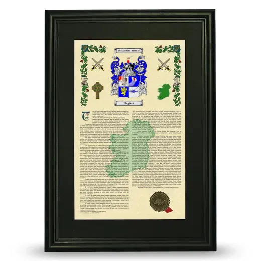 Hagins Deluxe Armorial Framed - Black