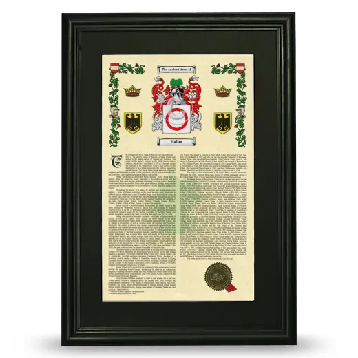 Hahm Deluxe Armorial Framed - Black