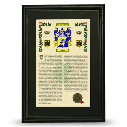 Hahmer Deluxe Armorial Framed - Black
