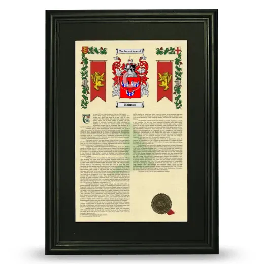 Hainson Deluxe Armorial Framed - Black
