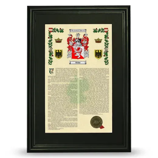 Hainy Deluxe Armorial Framed - Black