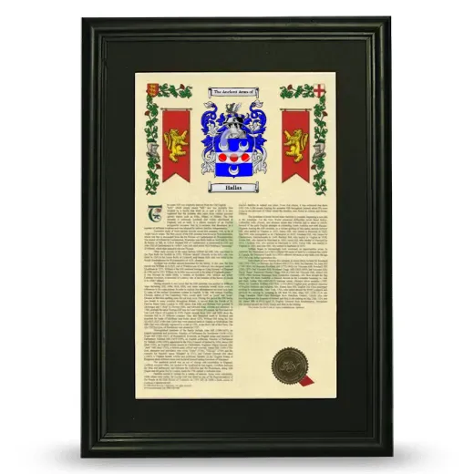 Hallas Deluxe Armorial Framed - Black