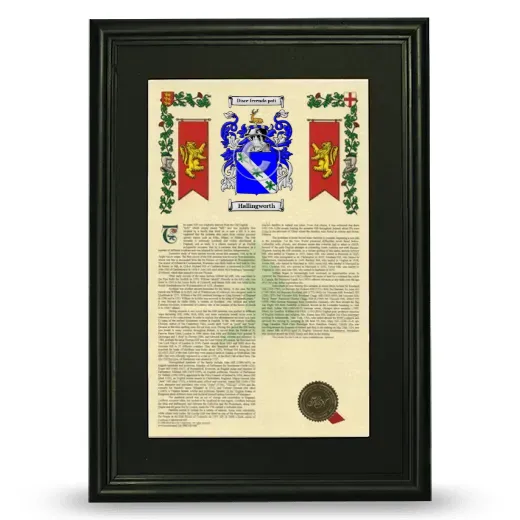 Hallingworth Deluxe Armorial Framed - Black