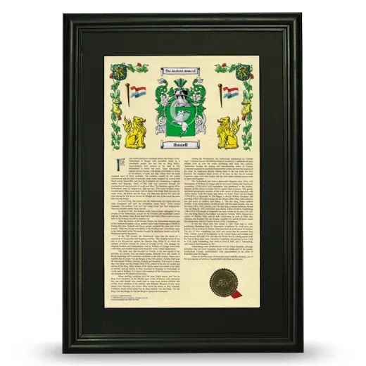 Hamell Deluxe Armorial Framed - Black
