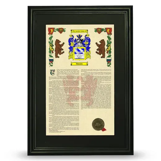Hansen Deluxe Armorial Framed - Black