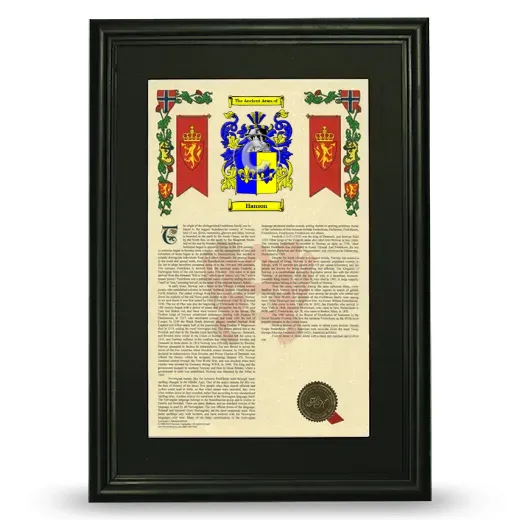 Hanson Deluxe Armorial Framed - Black