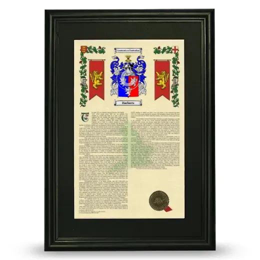 Harberts Deluxe Armorial Framed - Black