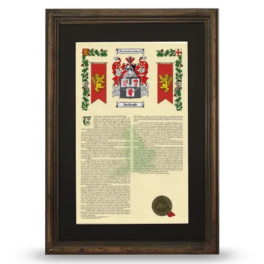 Harlough Deluxe Armorial Framed - Brown