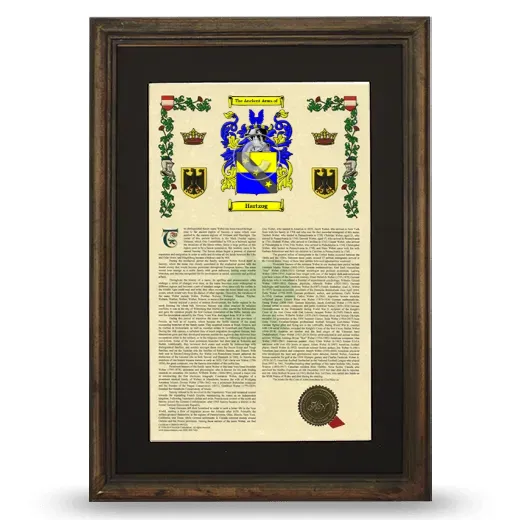 Hartzog Deluxe Armorial Framed - Brown