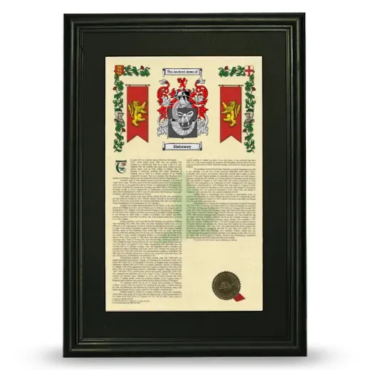 Hataway Deluxe Armorial Framed - Black