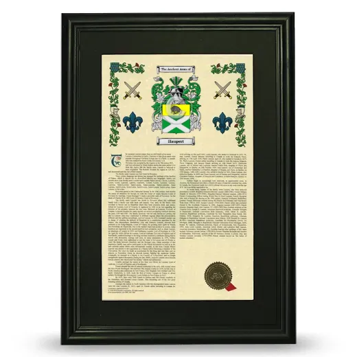 Haupert Deluxe Armorial Framed - Black