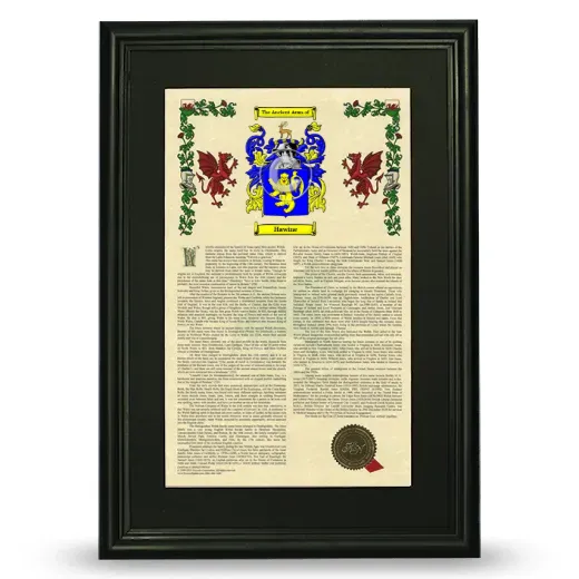 Hawine Deluxe Armorial Framed - Black