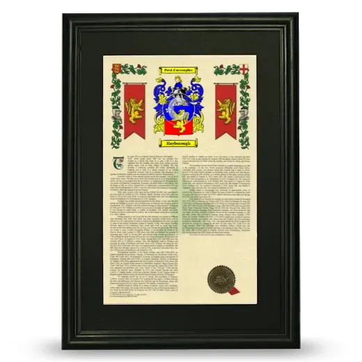 Hayborough Deluxe Armorial Framed - Black