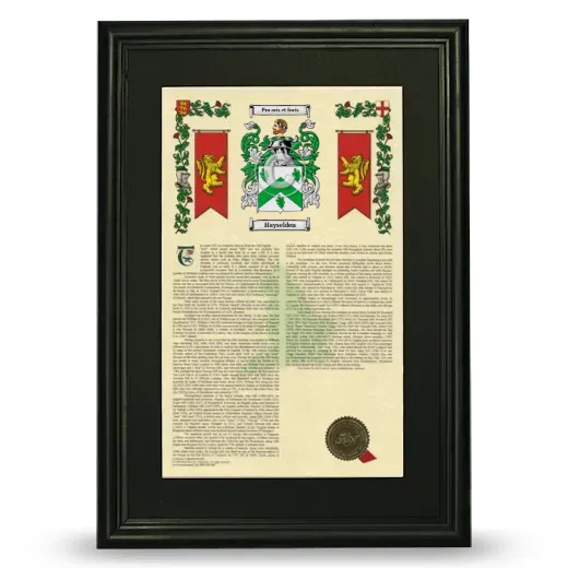 Hayselden Deluxe Armorial Framed - Black
