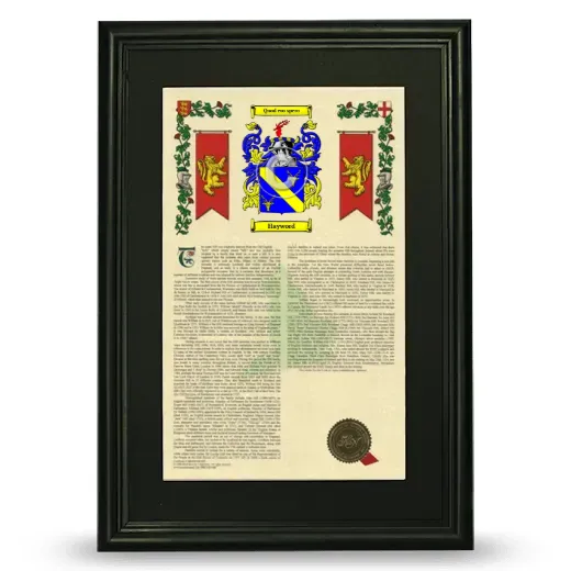 Hayword Deluxe Armorial Framed - Black