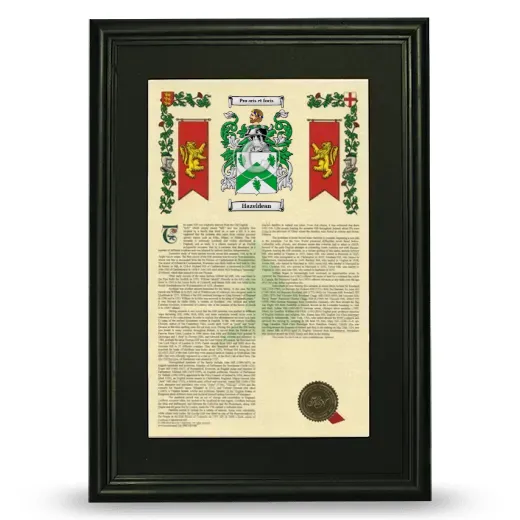 Hazeldean Deluxe Armorial Framed - Black