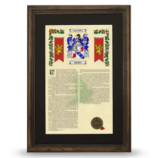 Hazelett Deluxe Armorial Framed - Brown