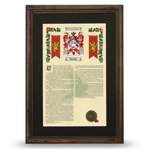Hearnden Deluxe Armorial Framed - Brown