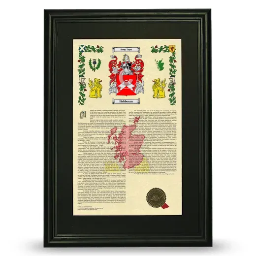 Hebbourn Deluxe Armorial Framed - Black