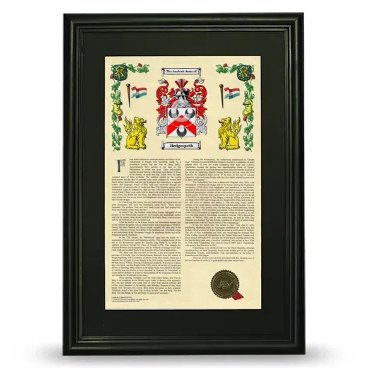 Hedgespeth Deluxe Armorial Framed - Black