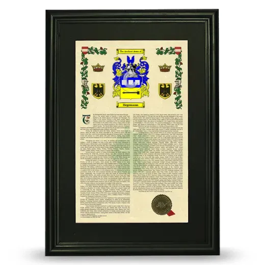 Hegemann Deluxe Armorial Framed - Black