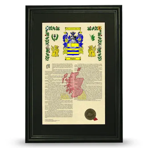 Hegher Deluxe Armorial Framed - Black