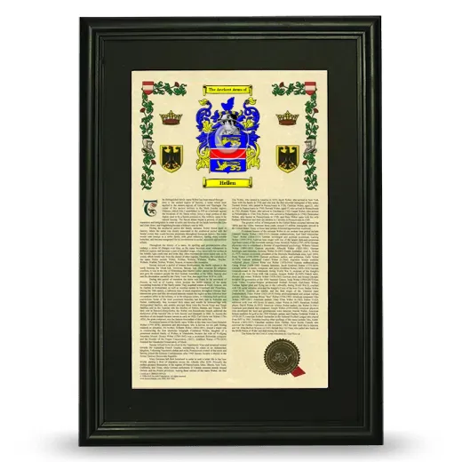 Hellen Deluxe Armorial Framed - Black