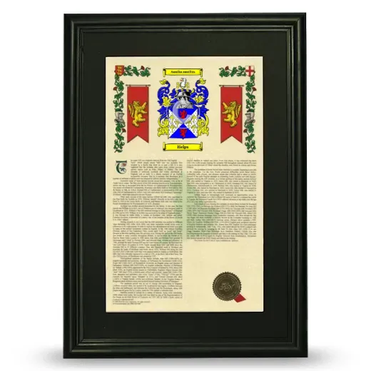 Helps Deluxe Armorial Framed - Black